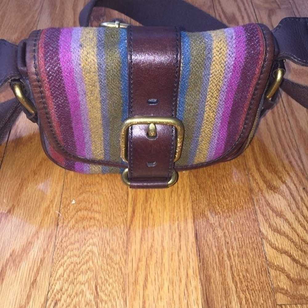 Fossil vintage wool leather crossbody - image 3