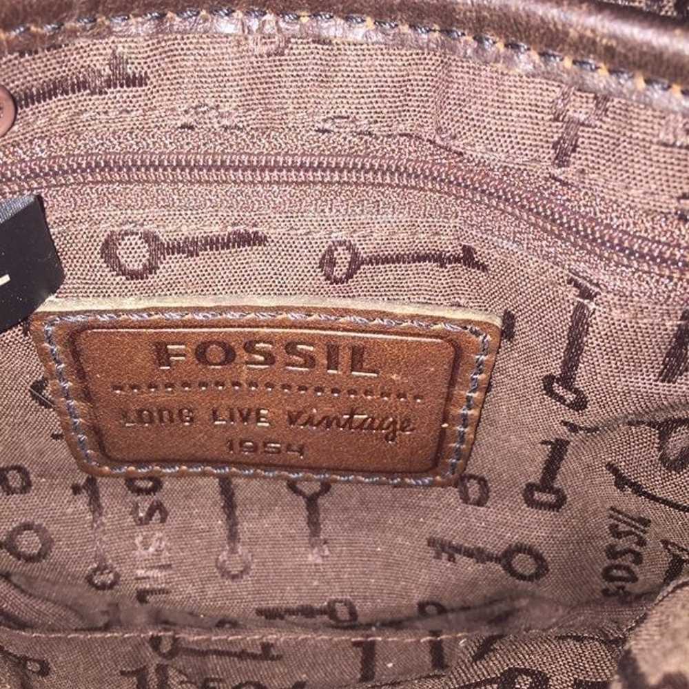 Fossil vintage wool leather crossbody - image 5