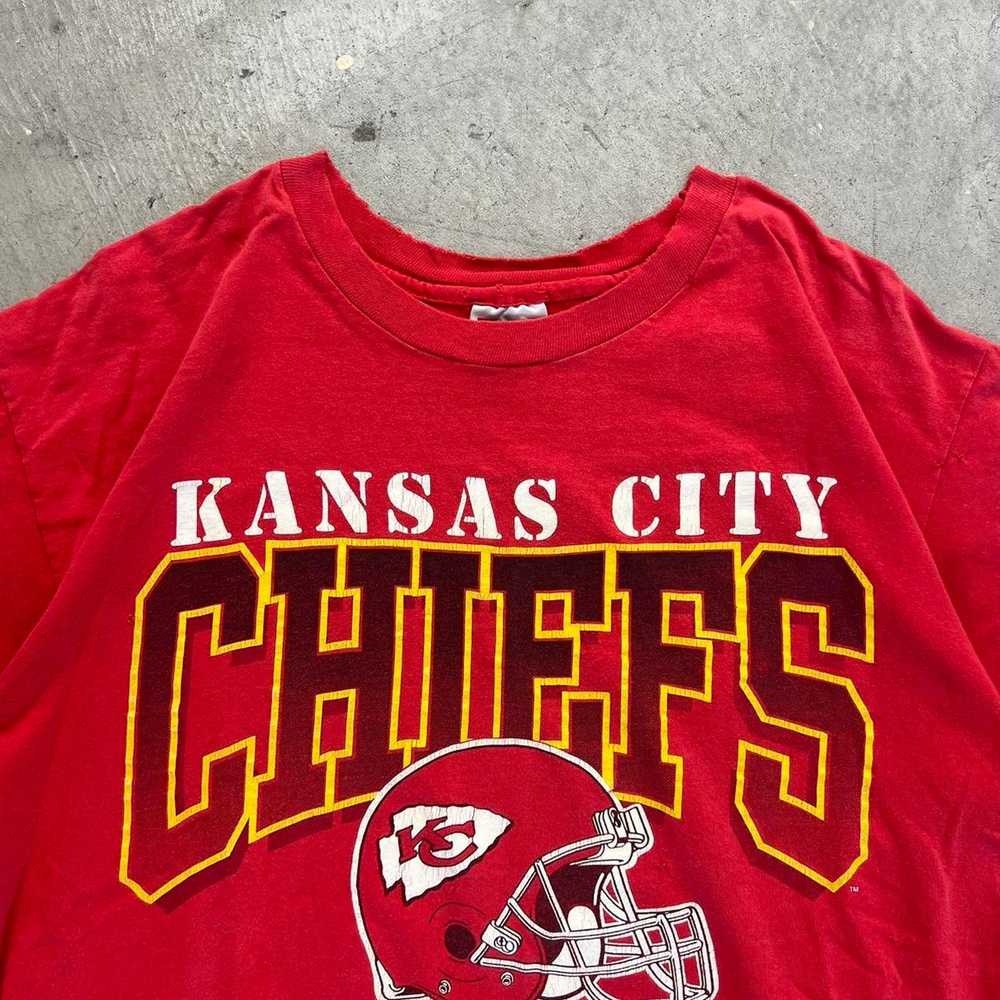 Vintage 90s Faded Kansas City Chiefs NFL Sports F… - image 3