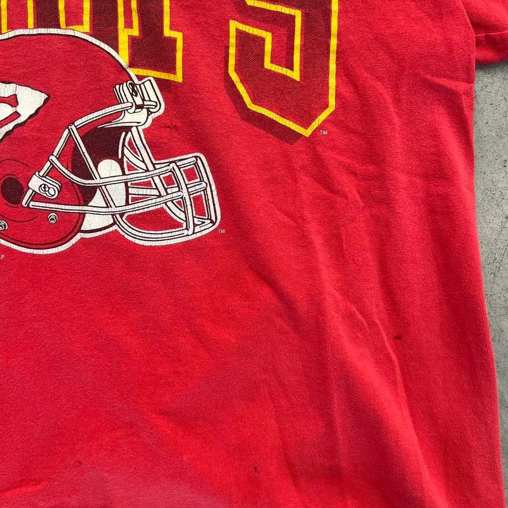 Vintage 90s Faded Kansas City Chiefs NFL Sports F… - image 5