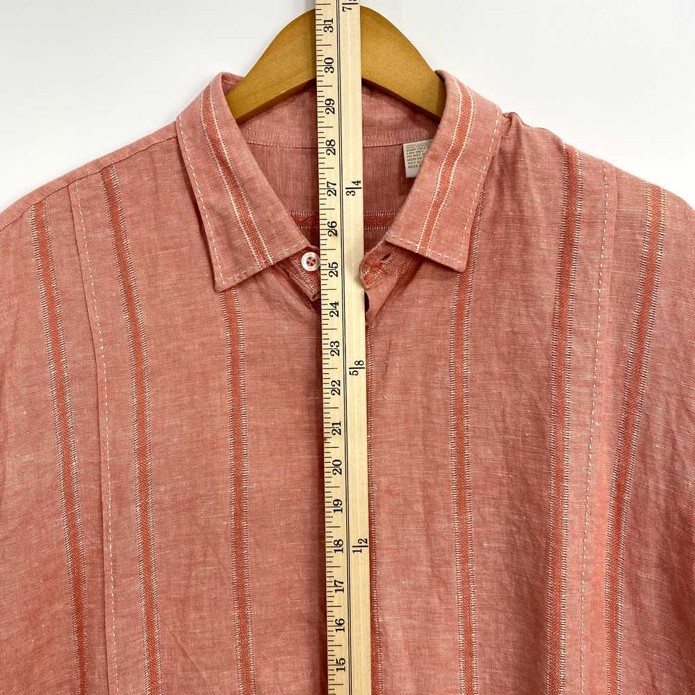 Bohio Striped Shirt Men's Size XL Orange Button U… - image 6