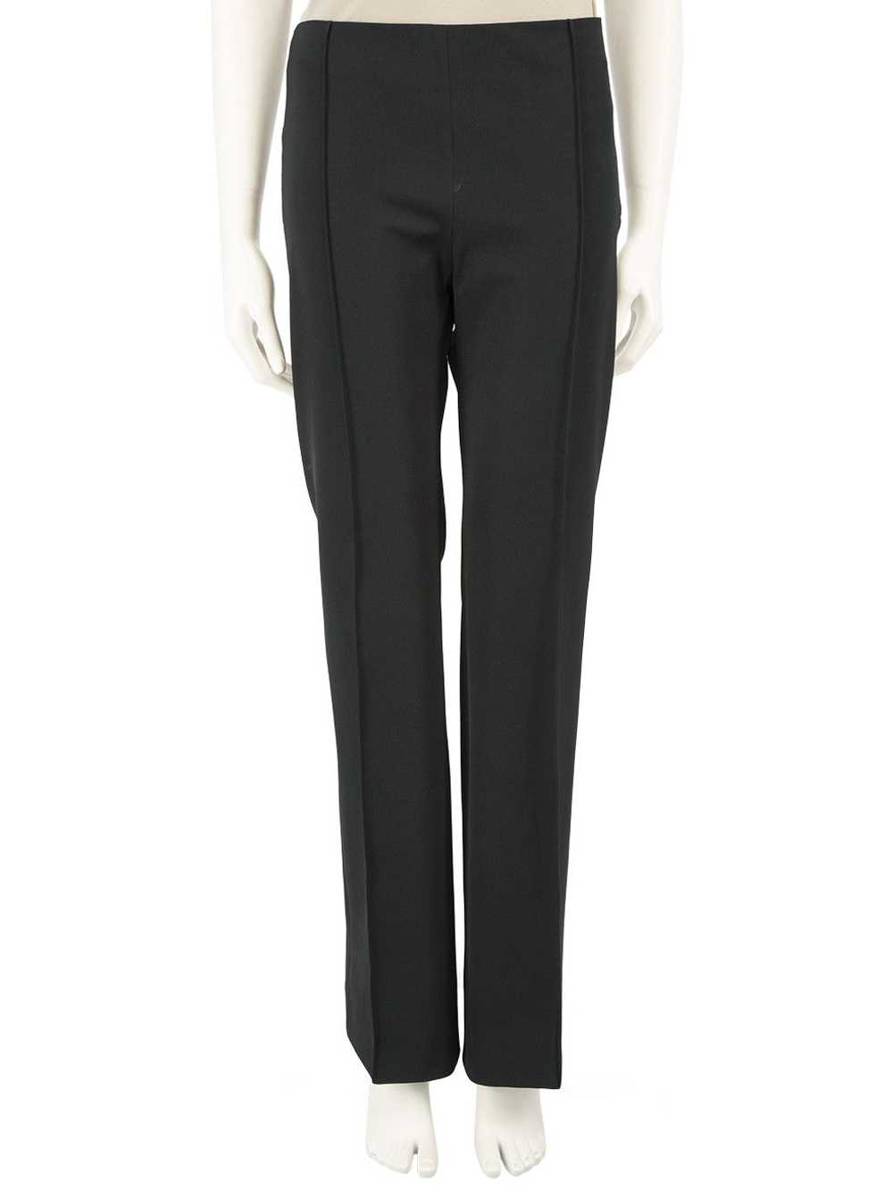 Balenciaga Black Mid Rise Straight Leg Trousers - image 1