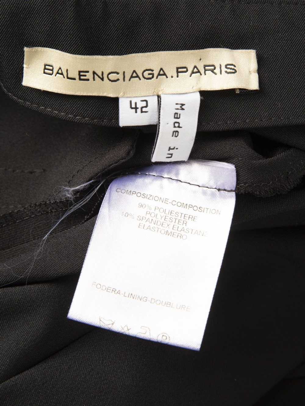 Balenciaga Black Mid Rise Straight Leg Trousers - image 5