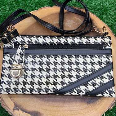 Vintage Houndstooth roll tide alabama handbag clut