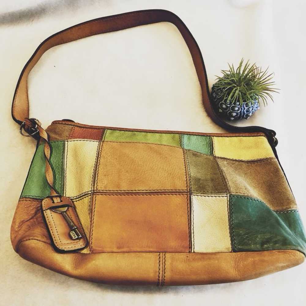 Fossil Patchwork Vintage Shoulder Bag - image 1