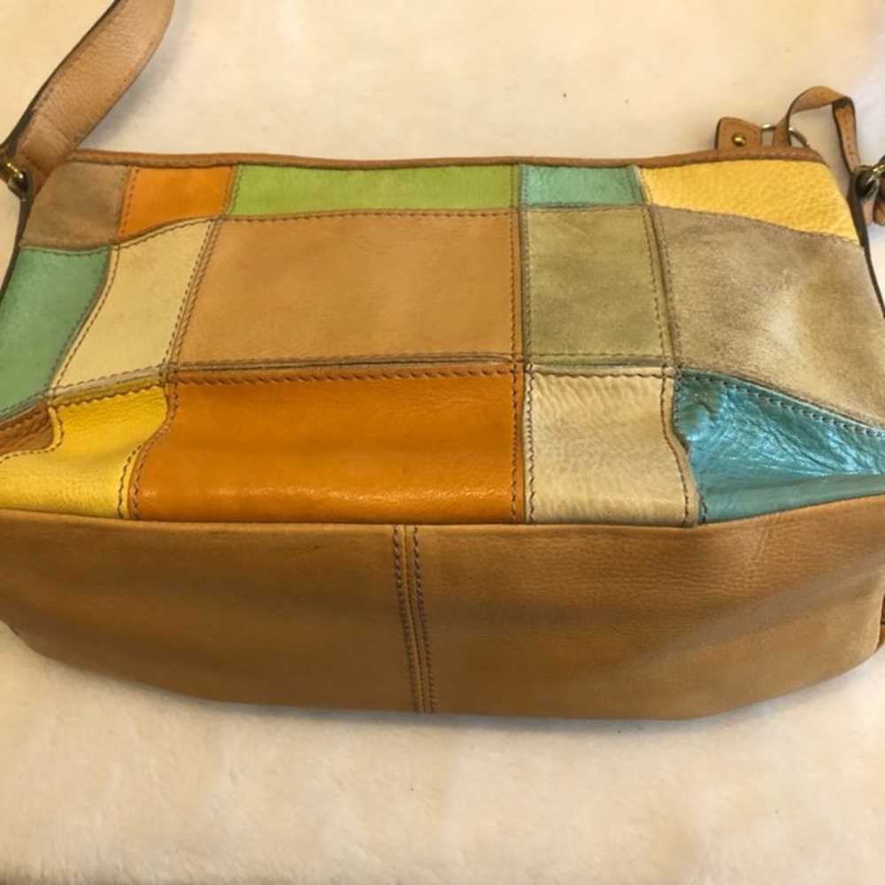 Fossil Patchwork Vintage Shoulder Bag - image 2