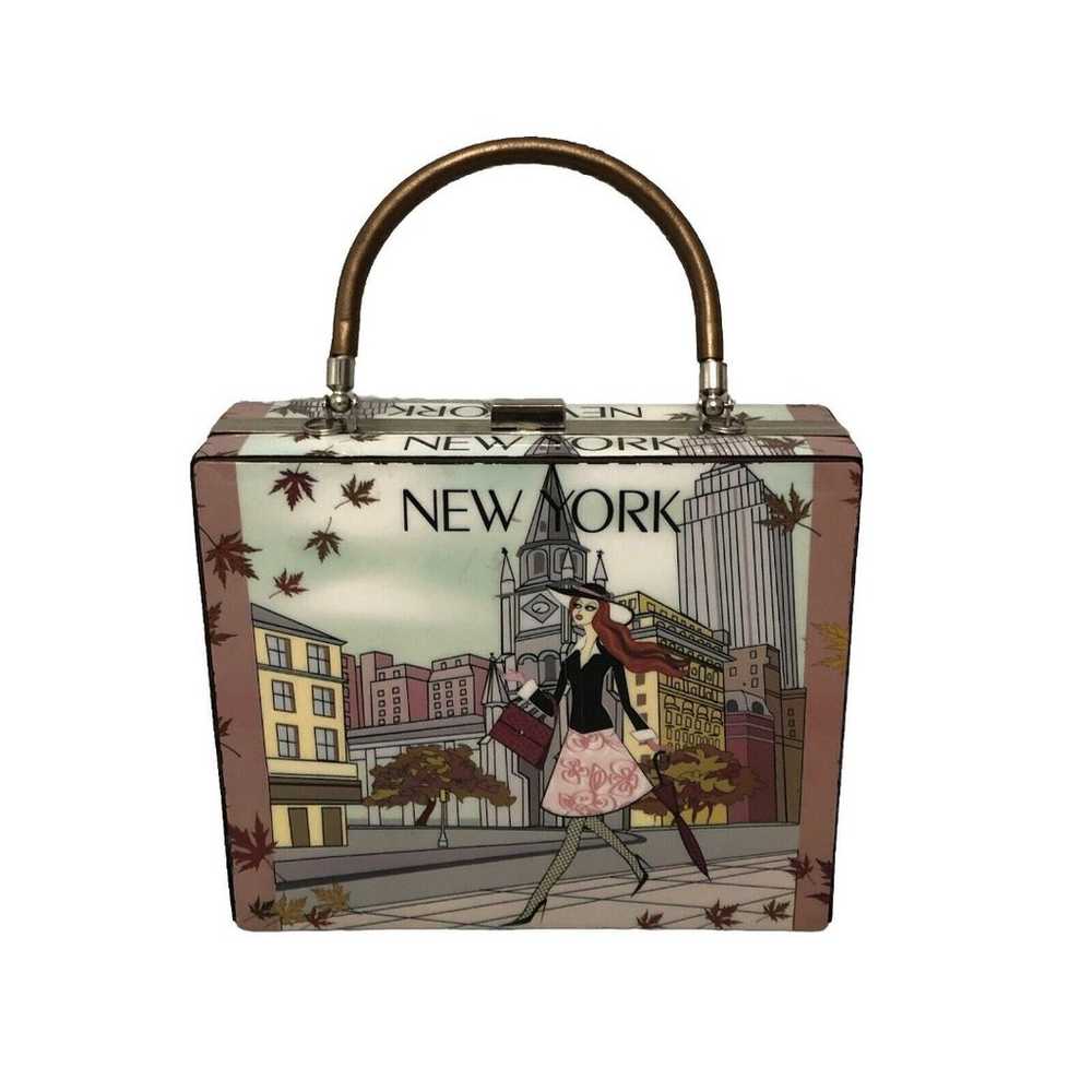 New York Romeo Roma Vintage Box Style Handbag 8.5… - image 3