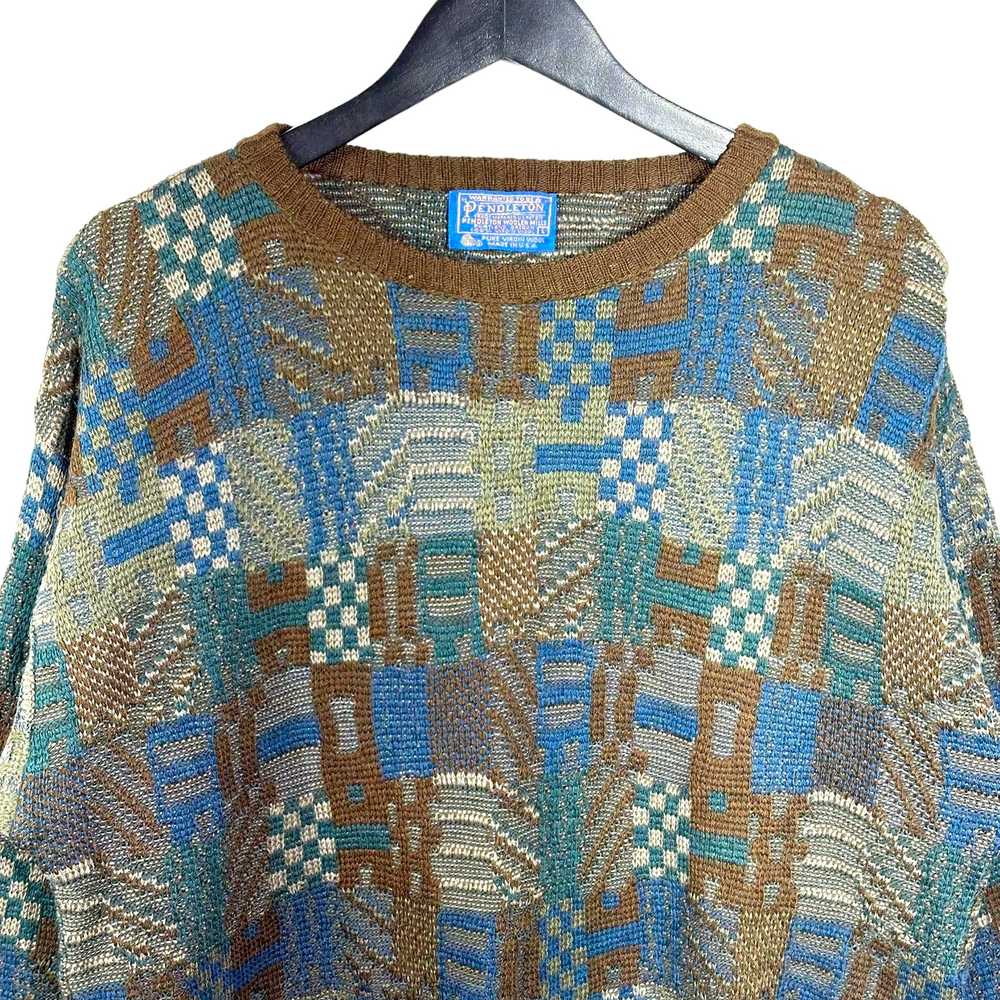 Vintage Pendelton Cube Pattern Sweater - image 2