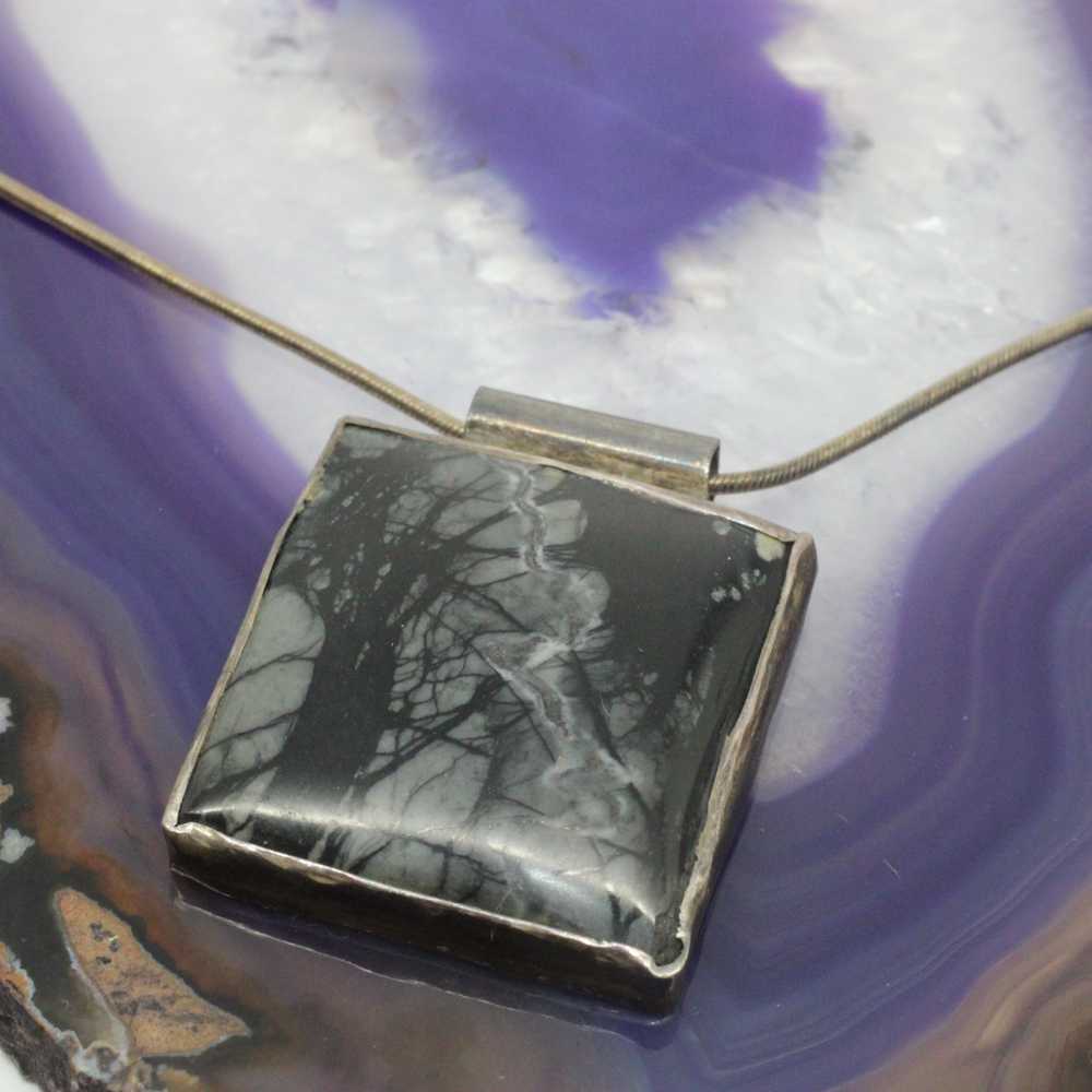 "16 Artisan Sterling Silver Pendant Necklace - image 1