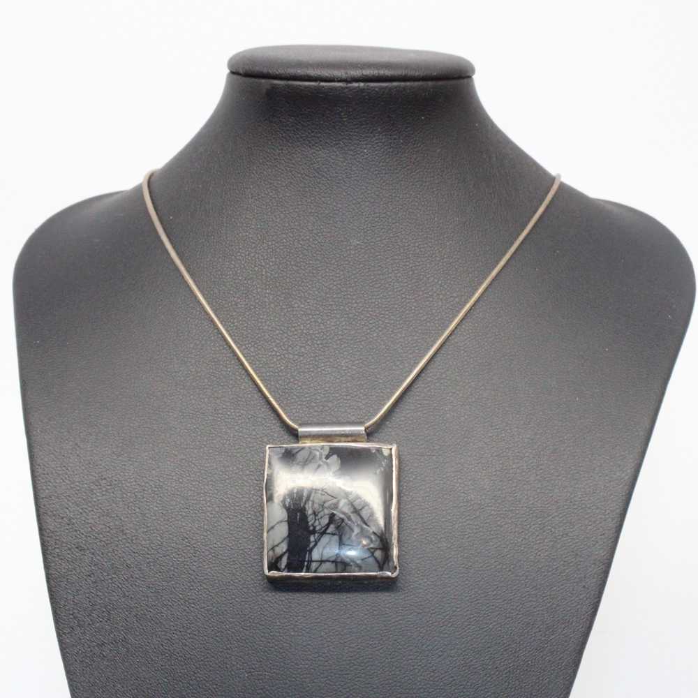 "16 Artisan Sterling Silver Pendant Necklace - image 2