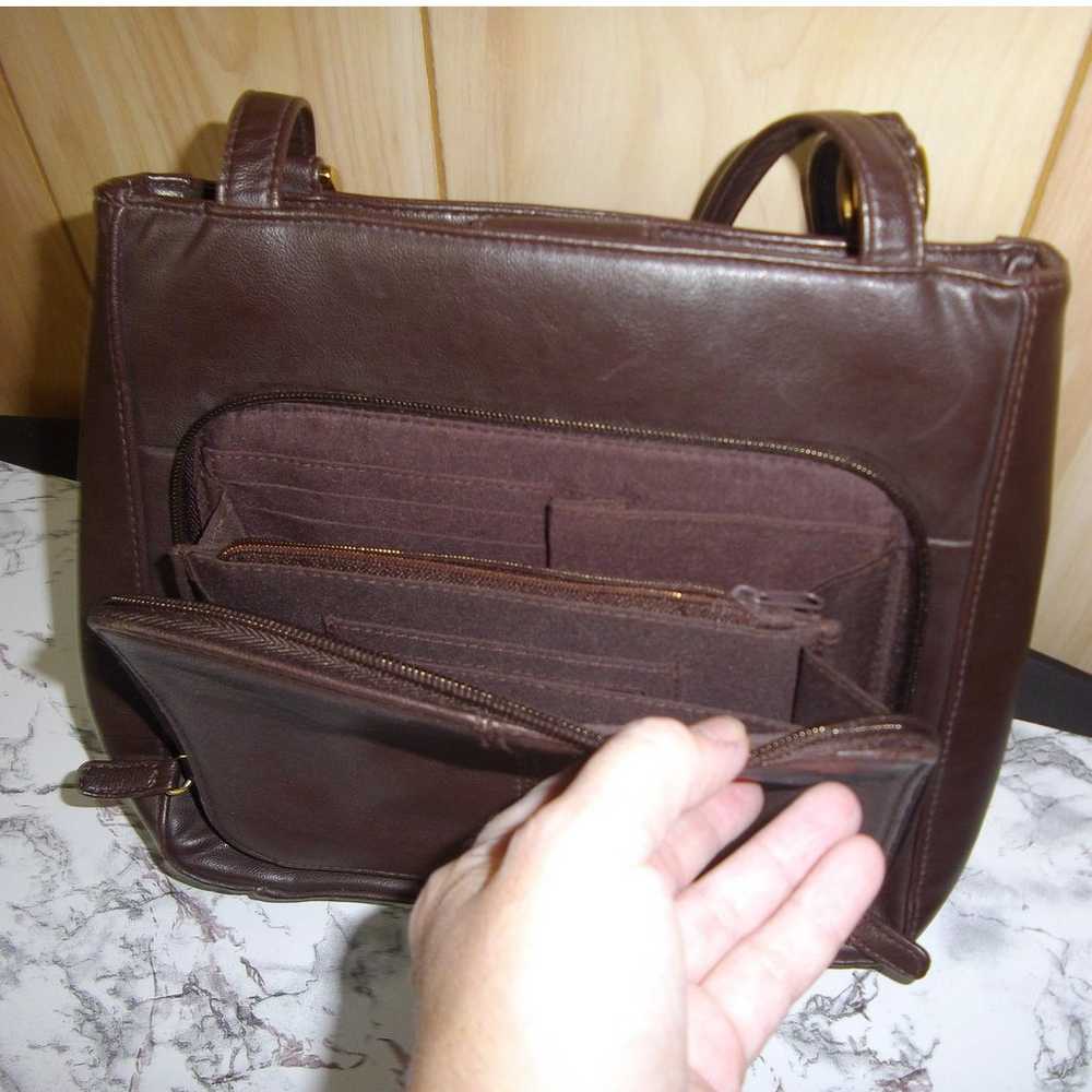 Vintage Brown Soft Leather Shoulder Bag - image 5