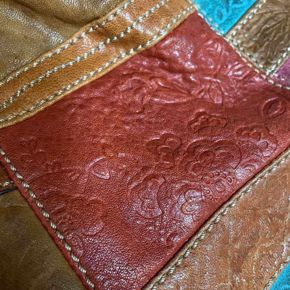 Vintage Fossil shoulder leather pocketbook - image 8