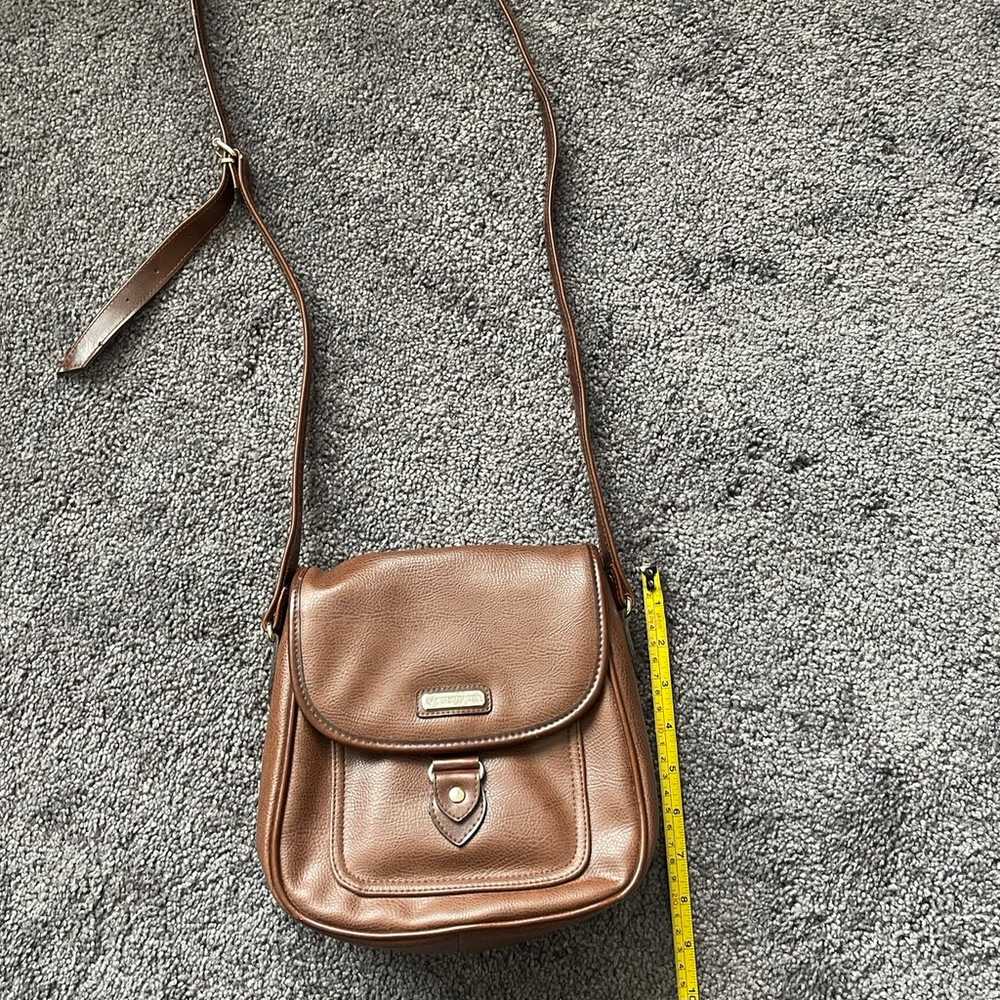 vintage liz claiborne brown crossbody purse - image 3