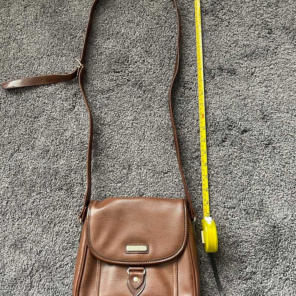 vintage liz claiborne brown crossbody purse - image 8