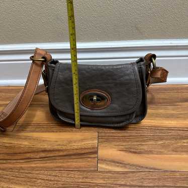 Fossil long discount live vintage reissue flap distressed leather shoulder bag