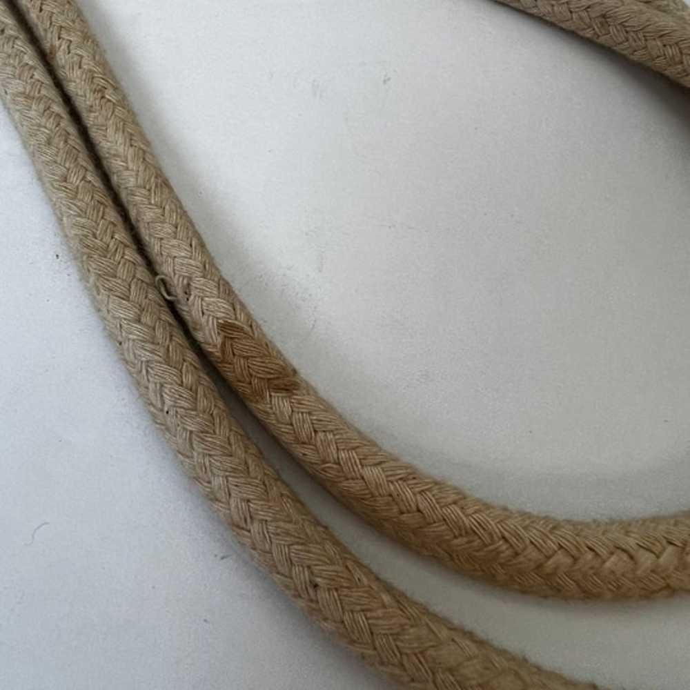 Vintage Woven Rainbow Boho Natural Straw Shoulder… - image 3