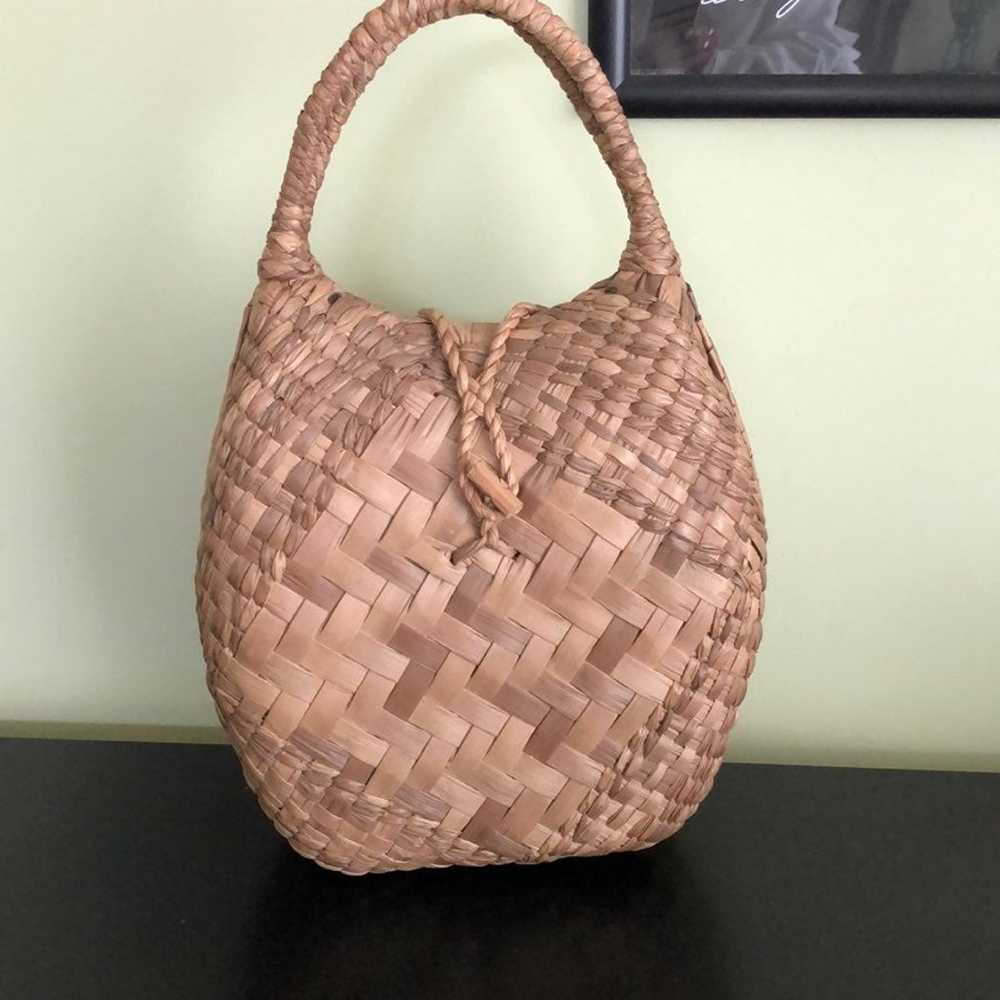 Vintage wicker purse - image 1