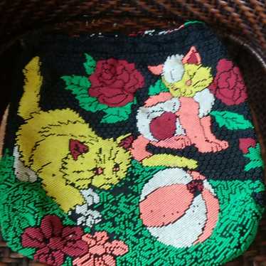 Vintage 1970s beaded Cat Bag - image 1