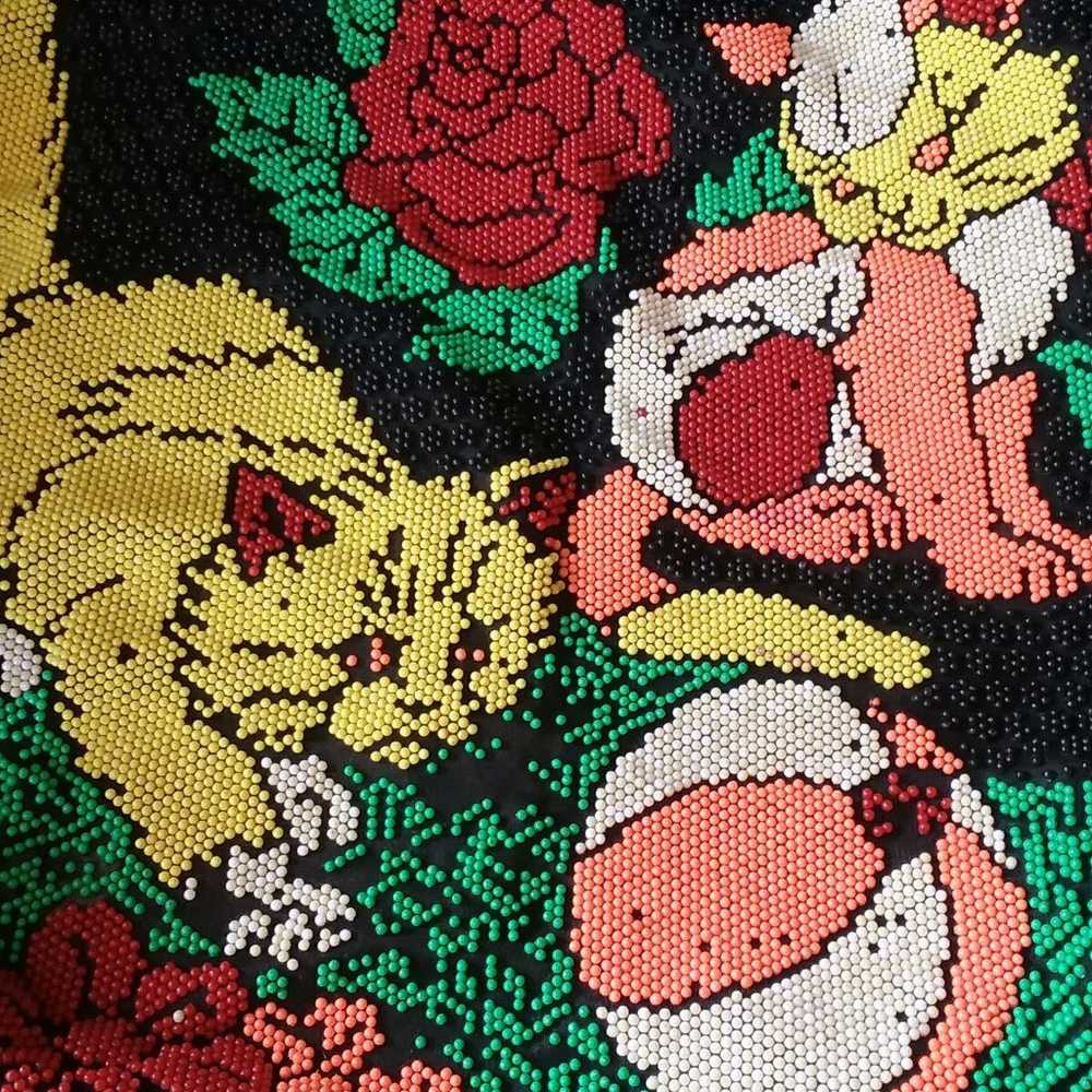 Vintage 1970s beaded Cat Bag - image 7