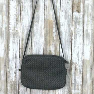 GANSON Vintage Woven Gray Shoulder Bag - image 1