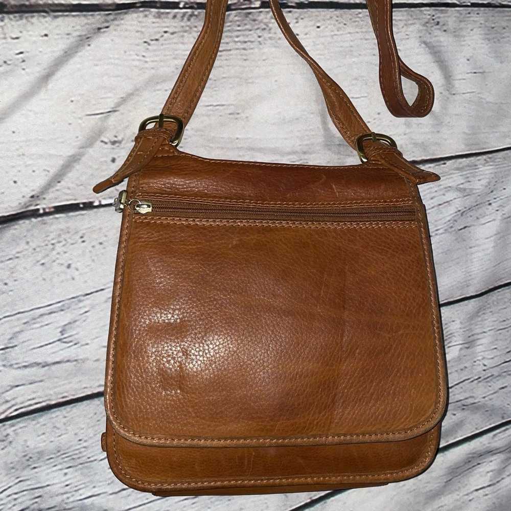 Fossil Vintage Leather Chestnut Crossbody Purse 7… - image 2