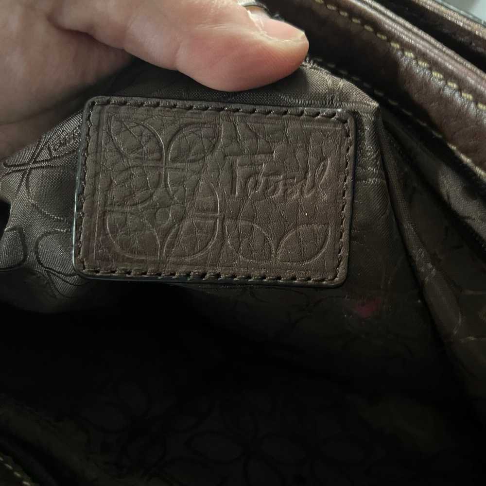 Vintage Leather Fossil Shoulder Purse - image 5