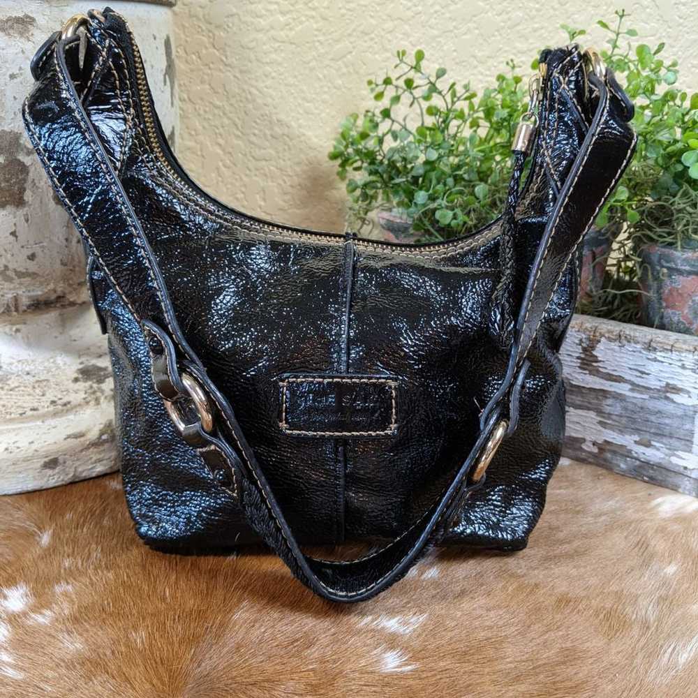 Vtg The Sak Patent Leather Hobo Shoulder - image 10