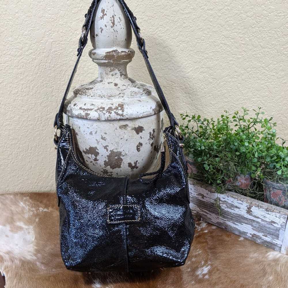 Vtg The Sak Patent Leather Hobo Shoulder - image 11