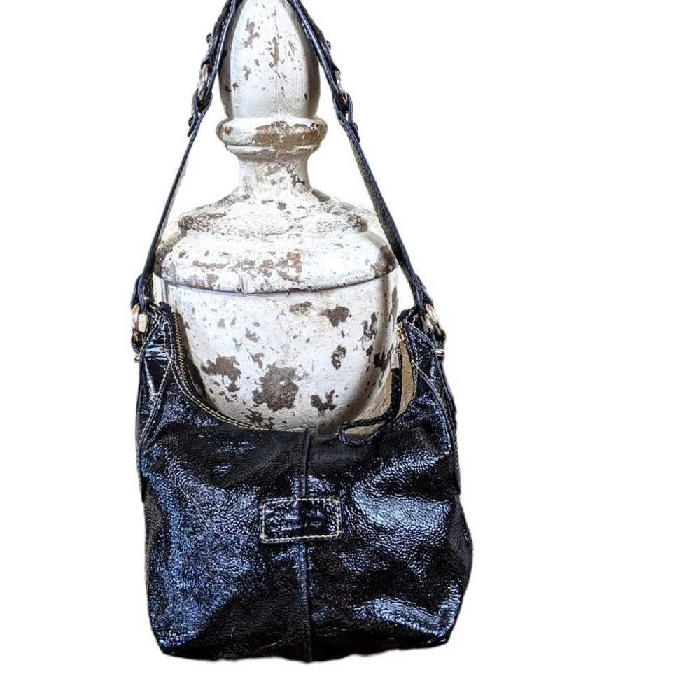 Vtg The Sak Patent Leather Hobo Shoulder - image 1