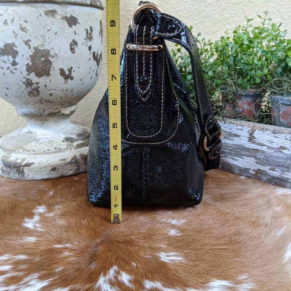 Vtg The Sak Patent Leather Hobo Shoulder - image 3