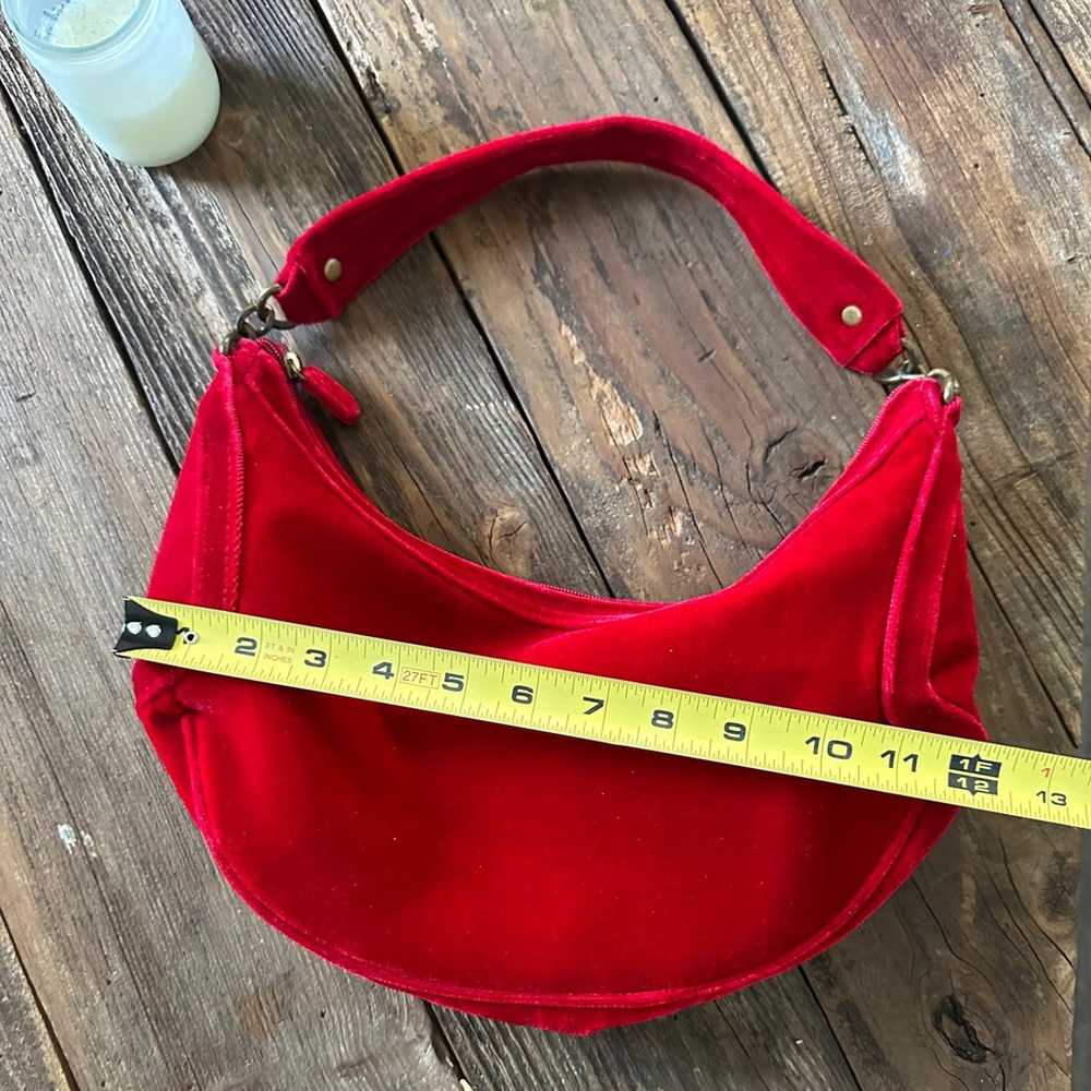 XOXO red velvet vintage style purse - image 9