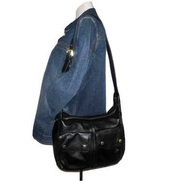 NOT RATIONAL Purse Black Pebbled Leather EUGENIA … - image 1