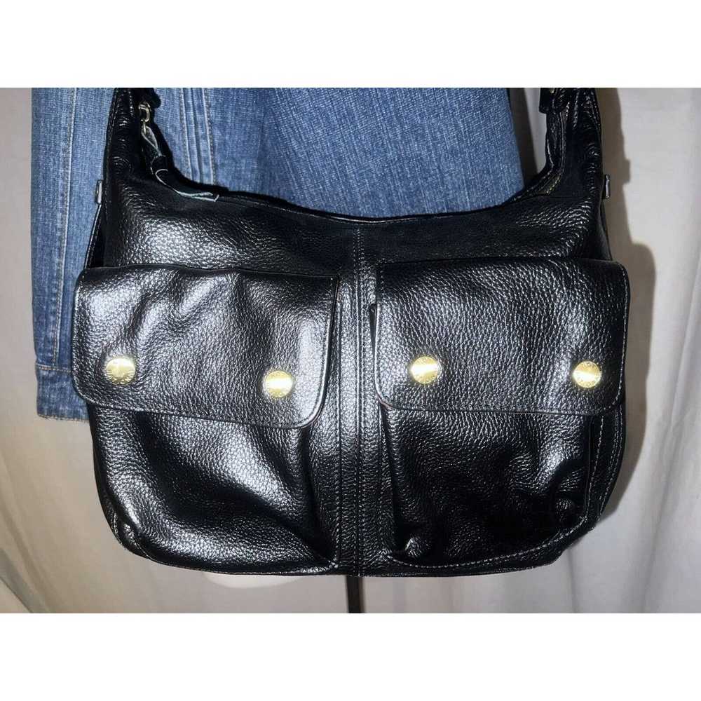 NOT RATIONAL Purse Black Pebbled Leather EUGENIA … - image 3