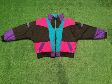 Other Vtg East West 80's 90's Puffer Jacket L Neo… - image 1