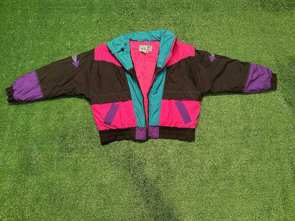 Other Vtg East West 80's 90's Puffer Jacket L Neo… - image 3