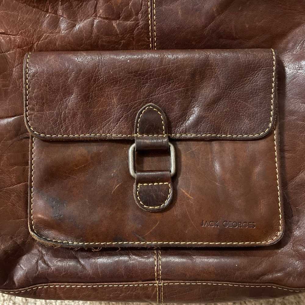 Jack Georges Vintage Pure Leather Crossbody Bag - image 2