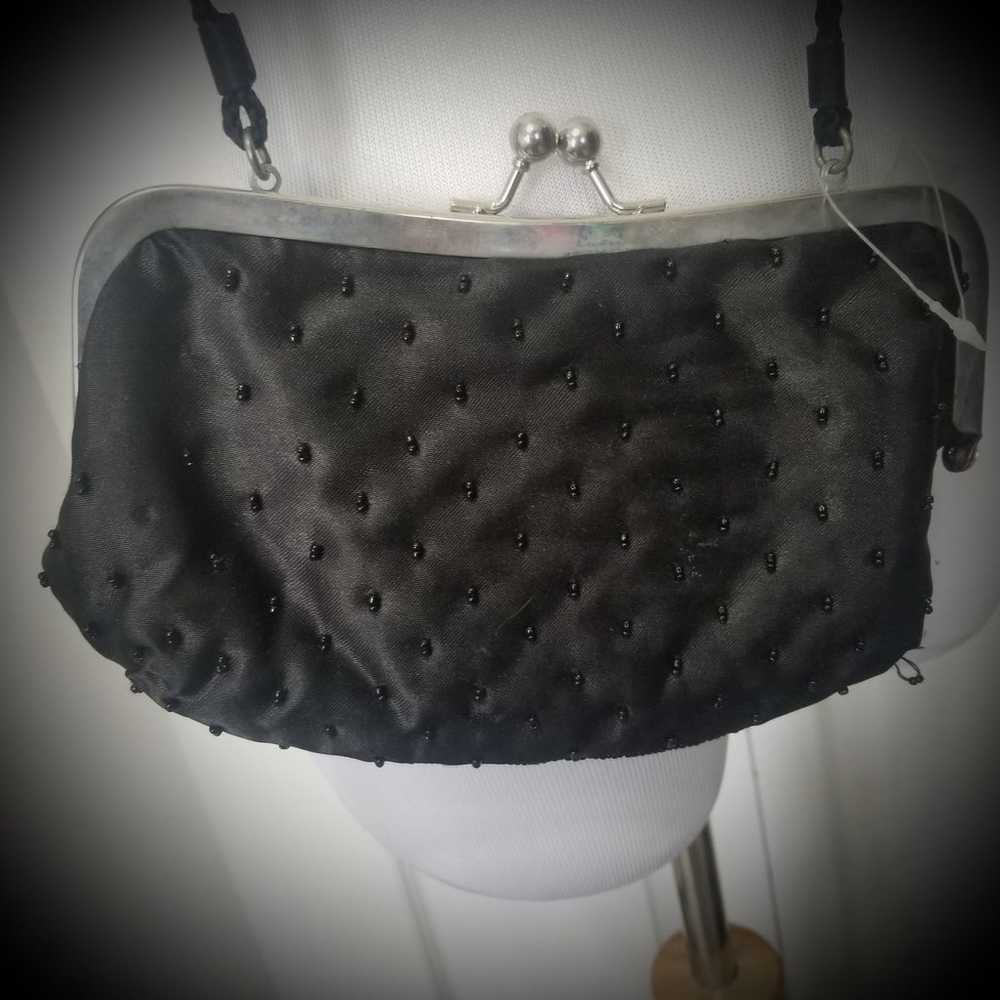 Vintage  Black Crossbody/Clutch Purse - image 2