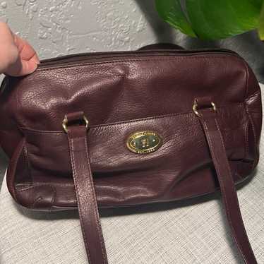 Vintage Etienne Aigner Maroon Leather Handbag - image 1