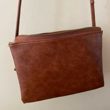 Vintage brown  leather Cross body bag by Joy Susa… - image 1