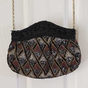 Vtg Women's Micro-Beaded Shoulder Bag Purse Made … - image 1