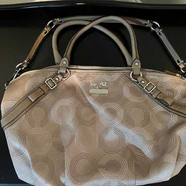 Vintage Coach Signature Hobo Purse - Tan