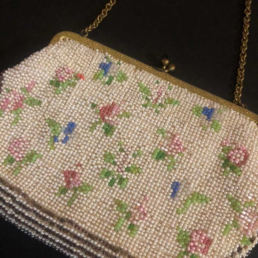 Vintage German Beaded Antique Purse - image 7