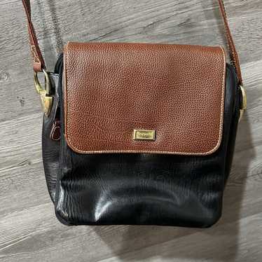 Via Piaggi, Vintage Black & Brown Genuine Leather… - image 1