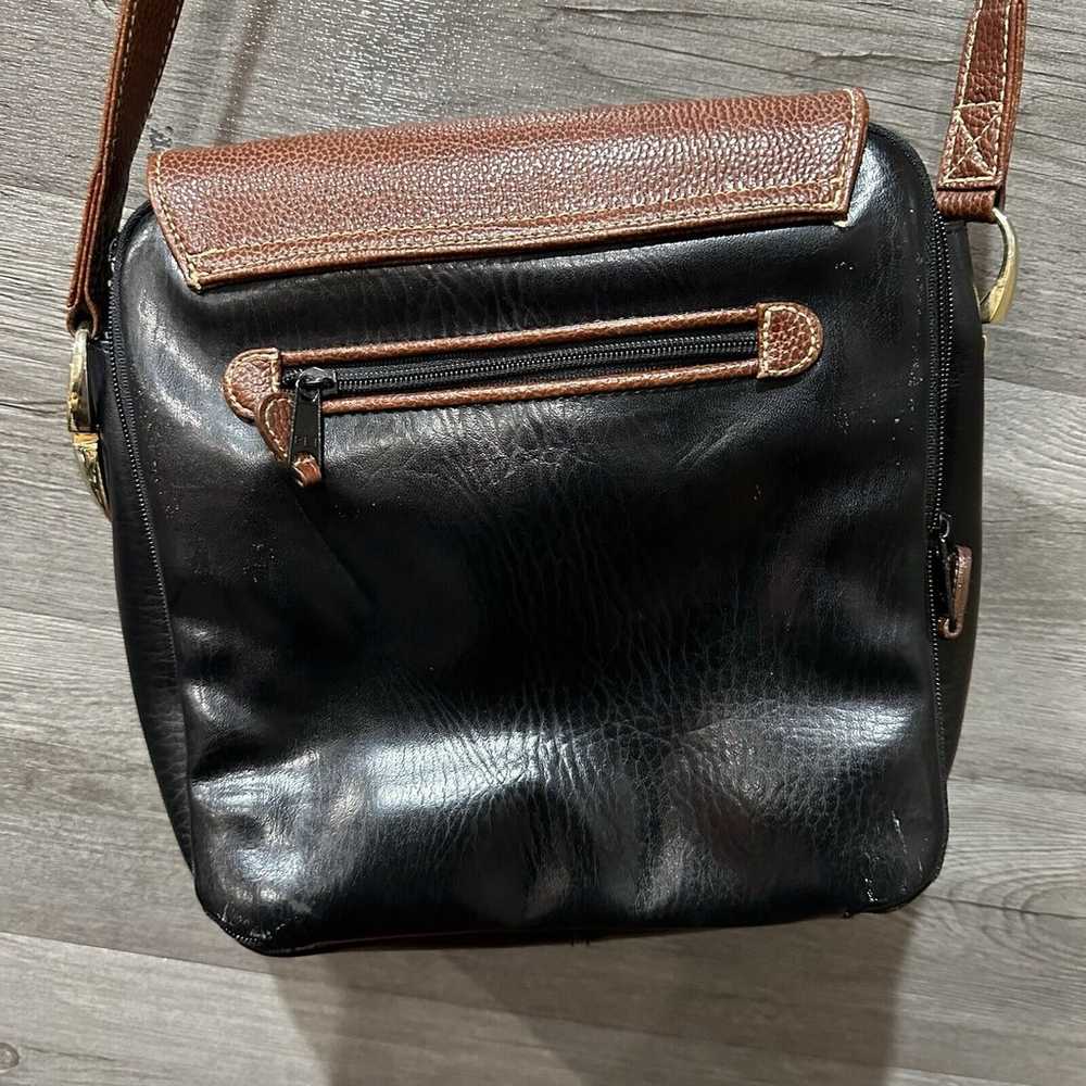 Via Piaggi, Vintage Black & Brown Genuine Leather… - image 7