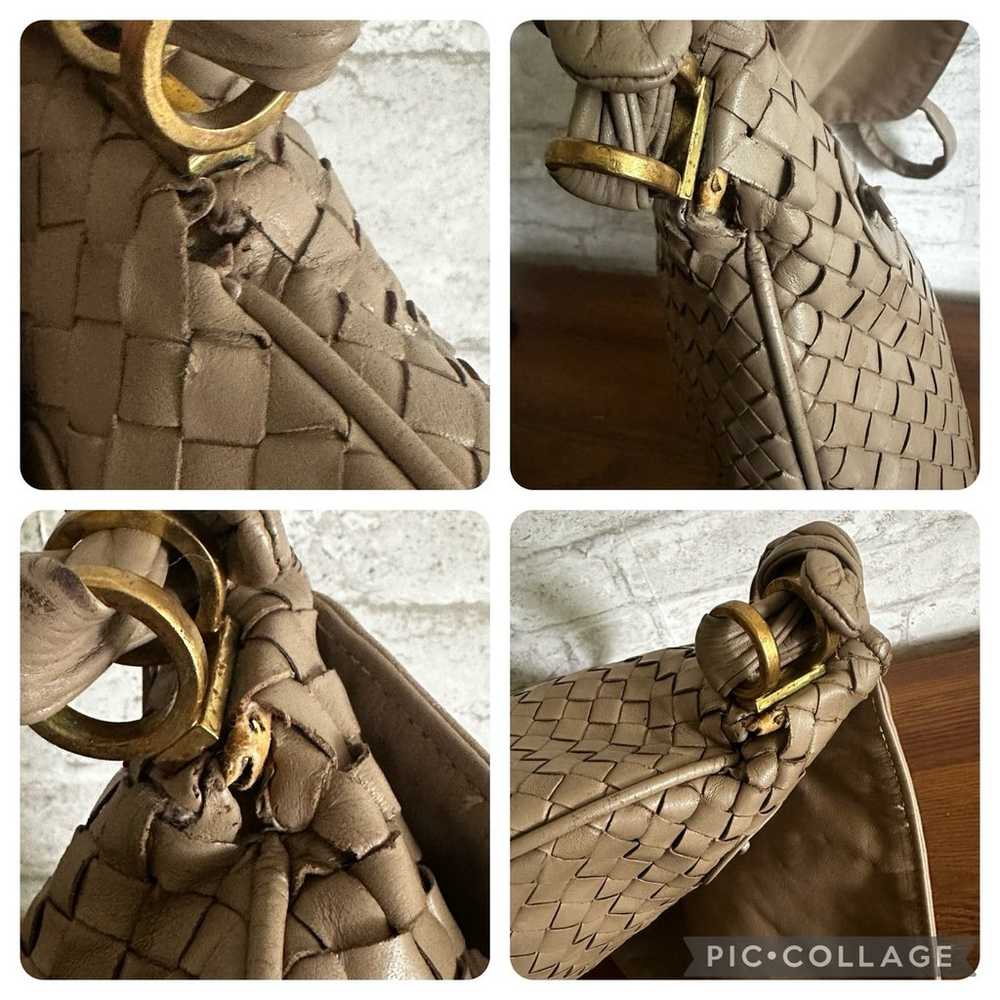 Vintage Meyers Taupe Mushroom Woven Leather Cross… - image 12