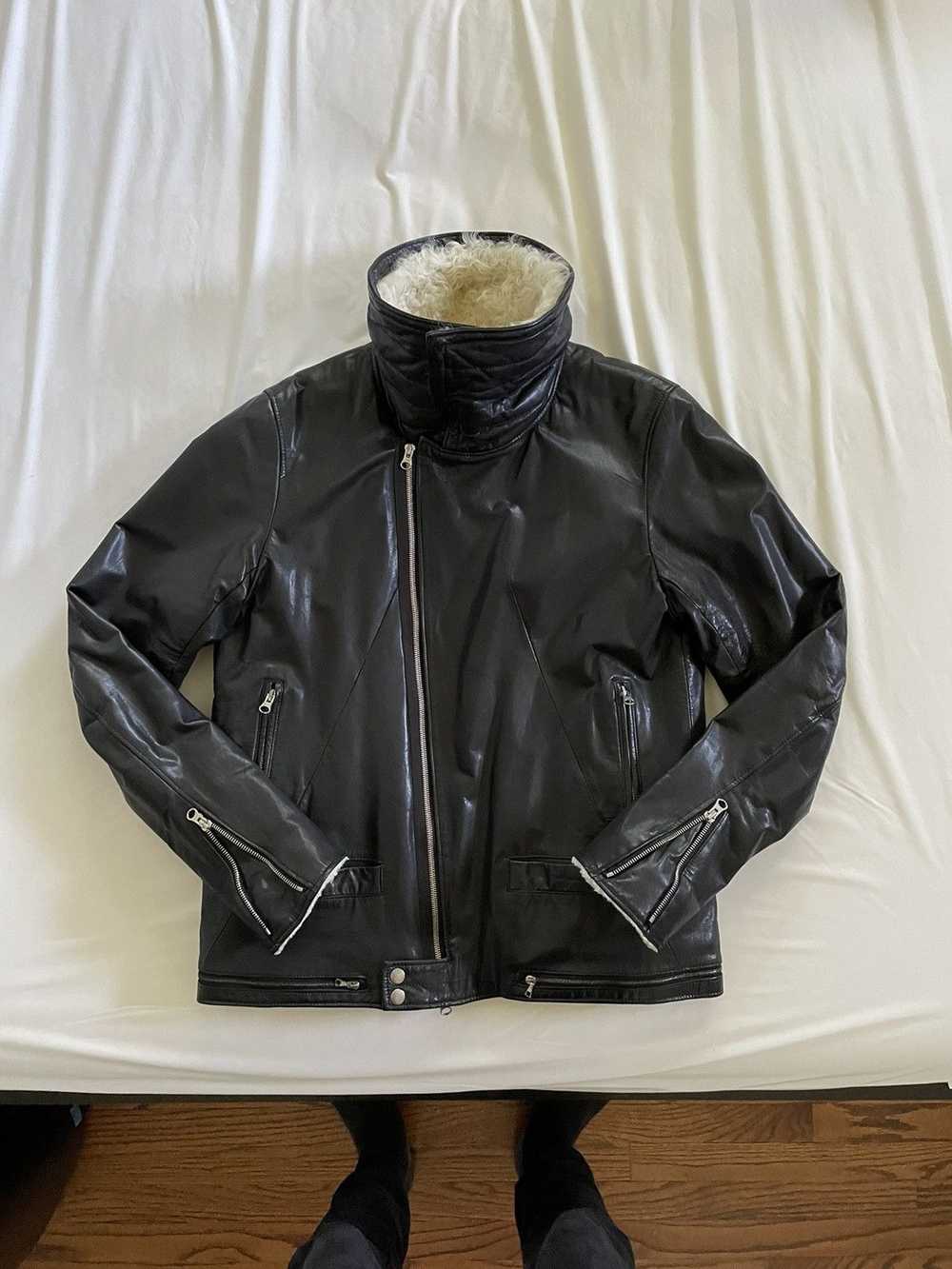 Undercover Sherpa Lined Leather Astro Rider - image 3