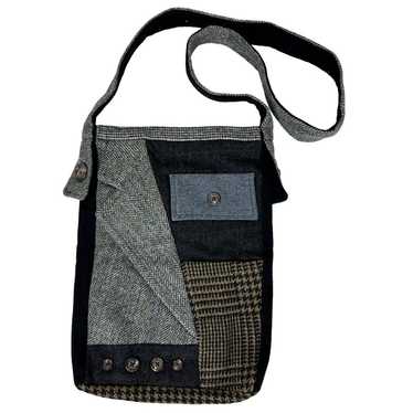 Vintage Handmade Patchwork Suit Crossbody Bag - image 1