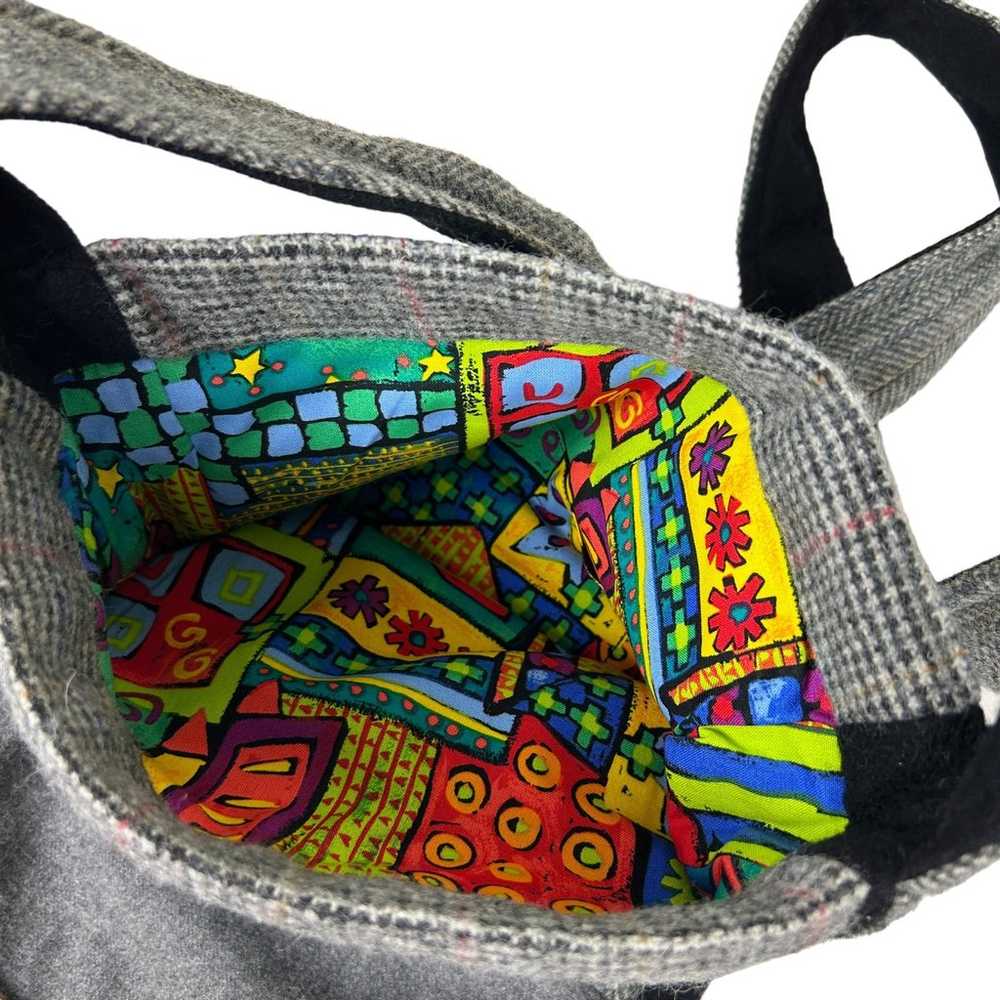 Vintage Handmade Patchwork Suit Crossbody Bag - image 4