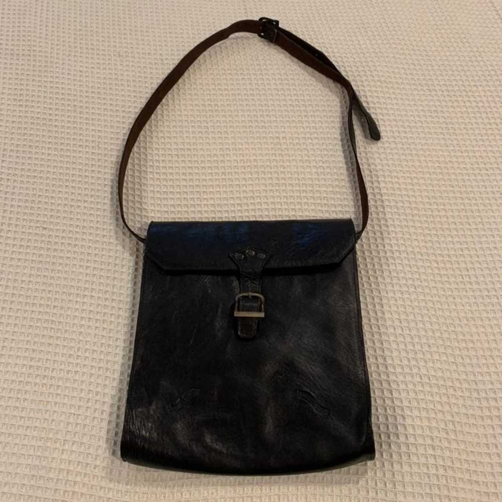 Vintage rustic leather satchel - image 2