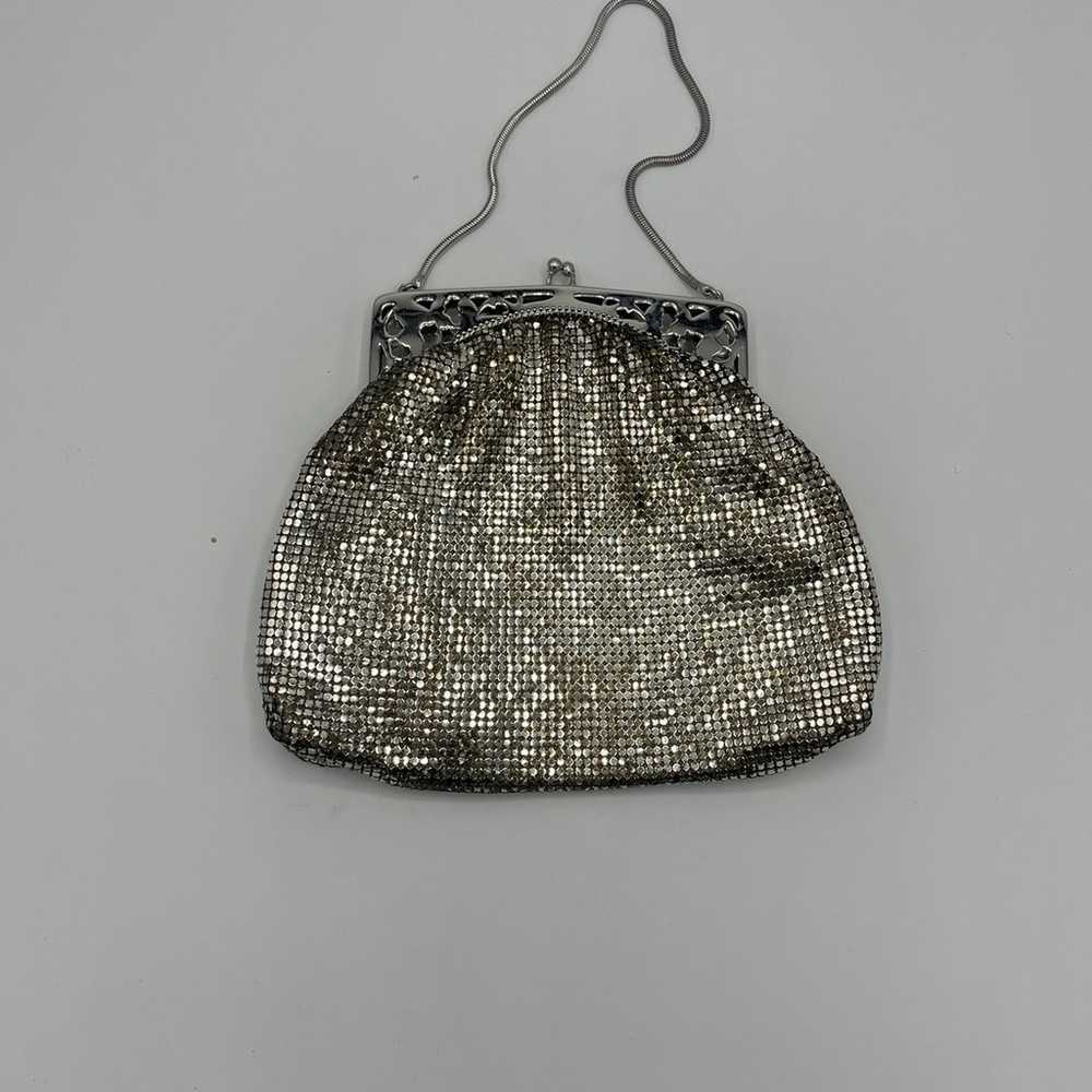 Vintage Whiting and Davis Silver Mesh Bag - image 2